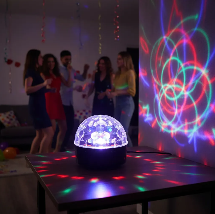 Foco Parlante MP3 LED Magic Ball Light – Luz RGB + Bluetooth + Control