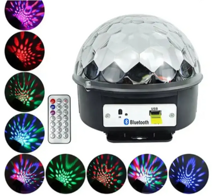 Foco Parlante MP3 LED Magic Ball Light – Luz RGB + Bluetooth + Control