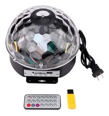 Foco Parlante MP3 LED Magic Ball Light – Luz RGB + Bluetooth + Control