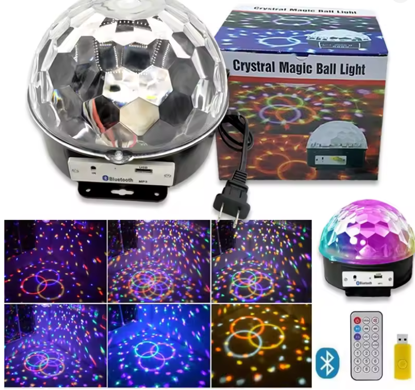 Foco Parlante MP3 LED Magic Ball Light – Luz RGB + Bluetooth + Control