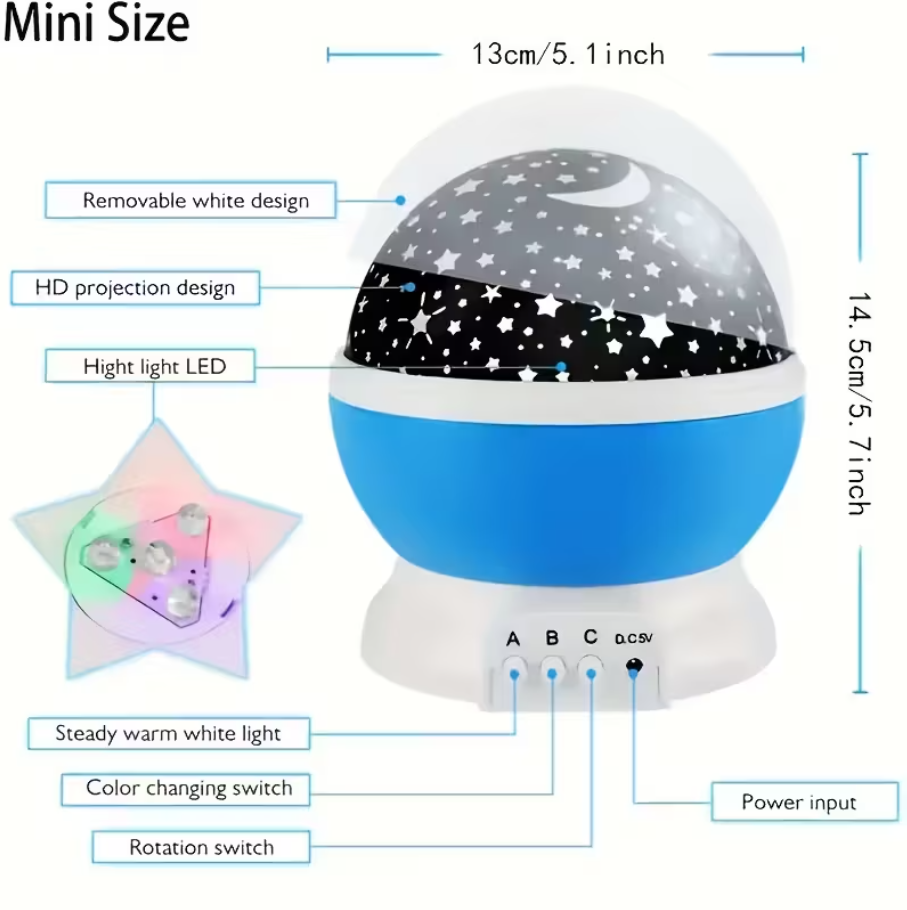 Lámpara Galaxia con Giro y Colores