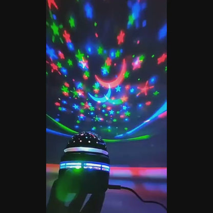 Mini Star Light LED RGB – Lámpara Giratoria USB Multicolor