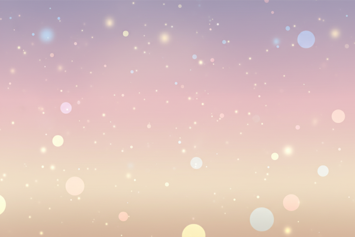 “Soft pastel aesthetic background for an online store banner. Smooth gradient in soft pink, lavender, and warm beige tones, with subtle glowing particles and gentle bokeh lights. Minimal, elegant, dreamy atmosphere. Clean, modern, high-quality lighting. No text. No objects. Just a sophisticated, calming, magical backdrop that highlights beauty and softness.”